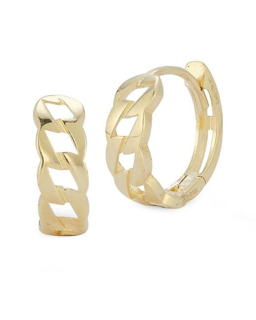 Ember Fine Jewelry Metallic 14k Curb Link Huggie Earrings