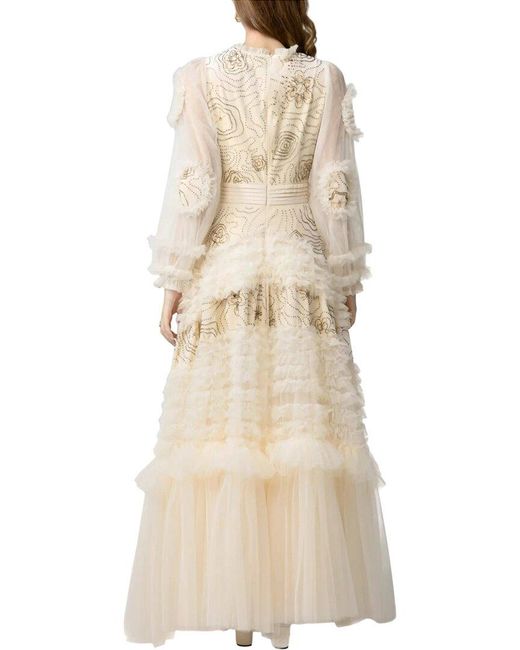 BURRYCO Natural Solid Maxi Dress
