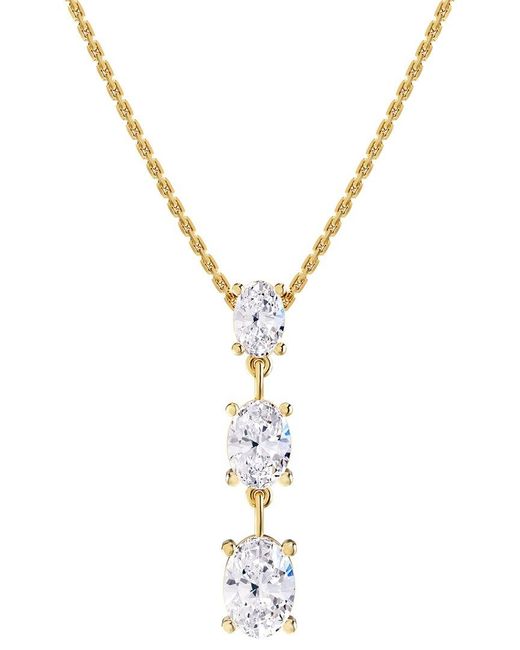 Lab Grown Diamonds Metallic 18K Vermeil 2.14 Ct. Tw. Lab-Grown Diamond Pendant Necklace