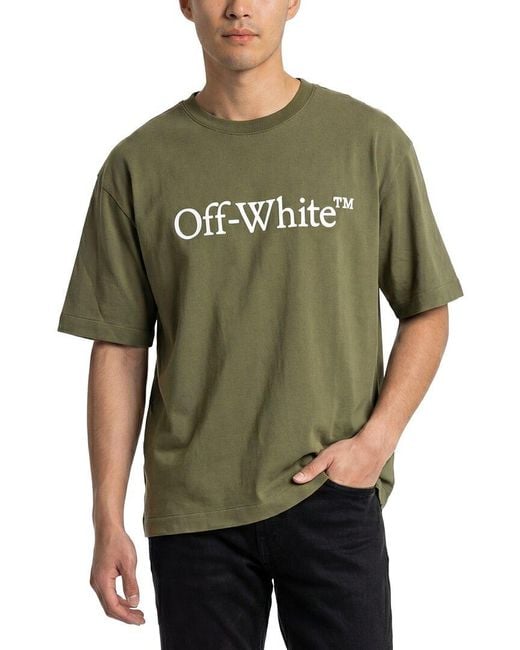 Off-White c/o Virgil Abloh Green Off- Virgil Big Bookish Skate T-Shirt for men