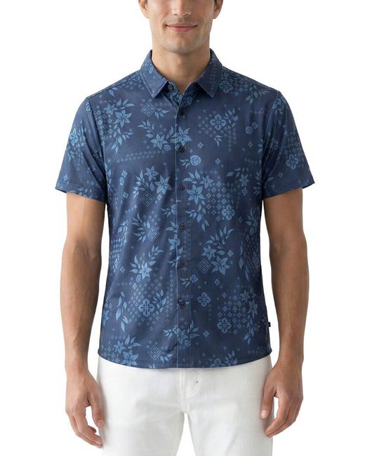 Vintage Summer Blue Tech Performance Shirt for men