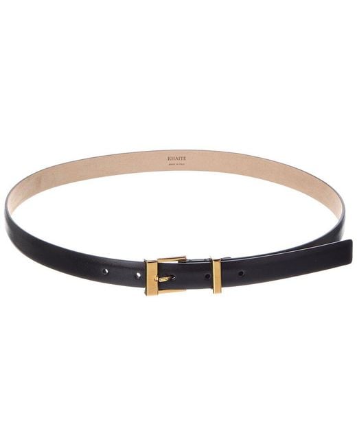 Khaite Black Manhattan Leather Belt