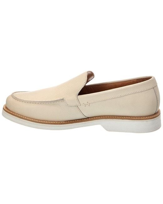 Donald J Pliner White Fifer Leather Loafer for men
