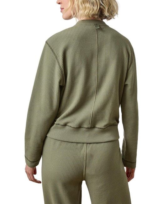 Lilla P Green Bomber Zip Cardigan