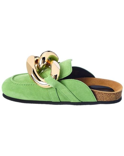 J.W. Anderson Green Chain Suede Mule