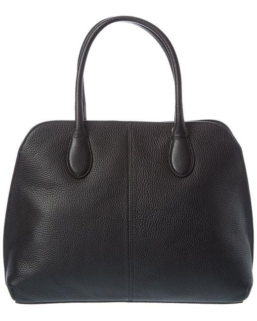 Vince Black Donna Medium Leather Satchel