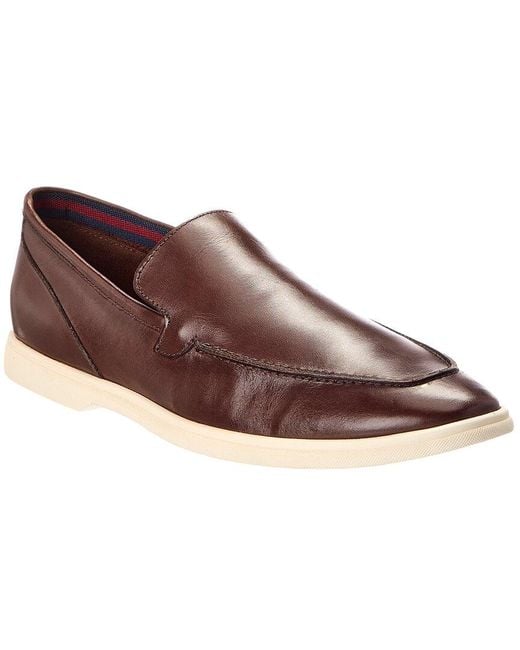 Donald J Pliner Brown Corso Leather Sneaker for men