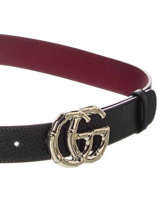 Gucci Red Gg Marmont Leather Belt