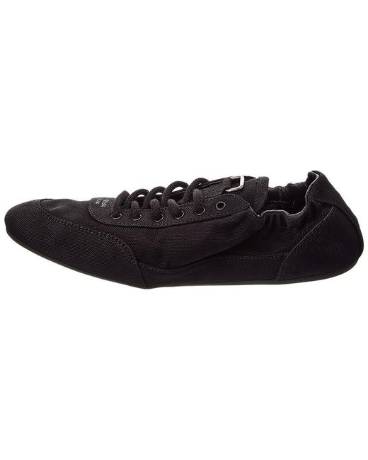 Prada Black Logo Canvas Sneaker