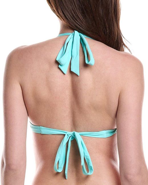 Helen Jon Blue Tortoise Halter Bikini Top