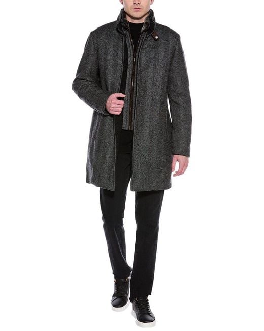 Moorer Black Bond Wool Down Jacket for men
