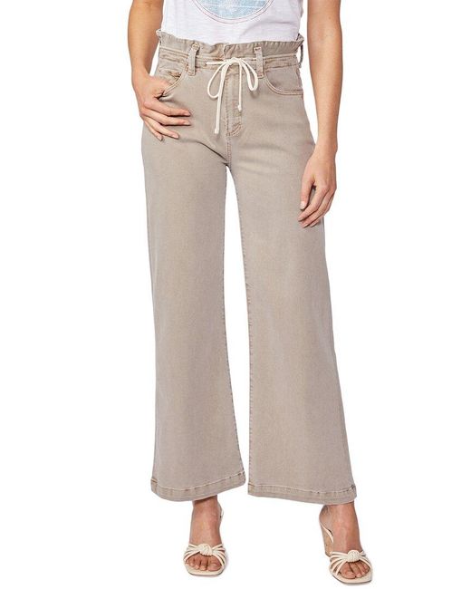 PAIGE Natural Carly Waistband Tie Jeans