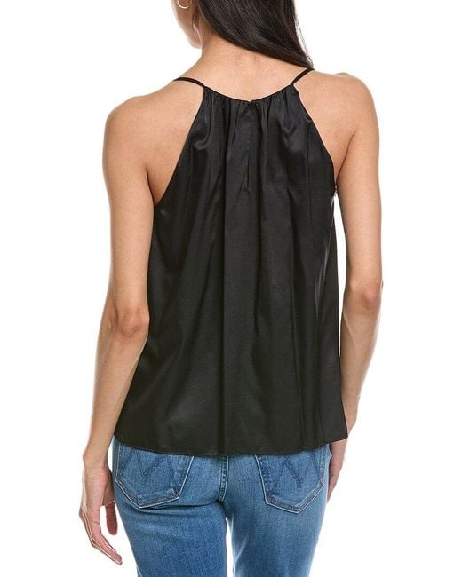 Ramy Brook Black Bronwyn Silk-Blend Top