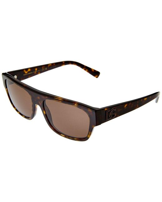 Dolce & Gabbana Brown 57mm Sunglasses for men