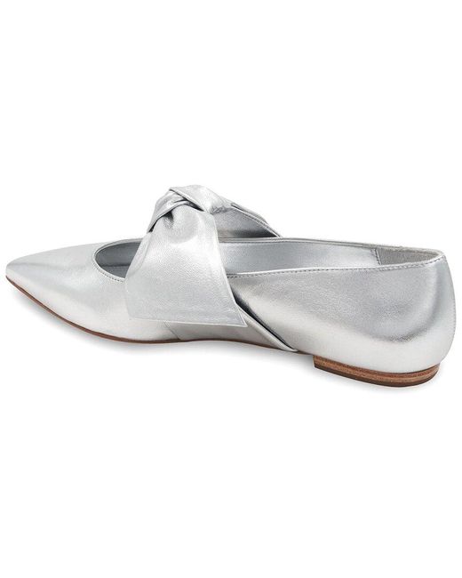 BCBGMAXAZRIA White Prely Leather Flat