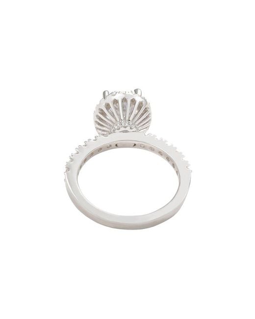 Suzy Levian CZ Jewelry White Suzy Levian Cz Halo Ring