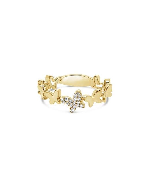 Sabrina Designs White 14K 0.09 Ct. Tw. Diamond Butterfly Band Ring