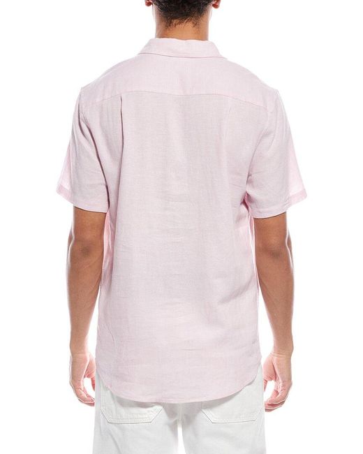 Onia White Standard Linen-Blend Shirt for men