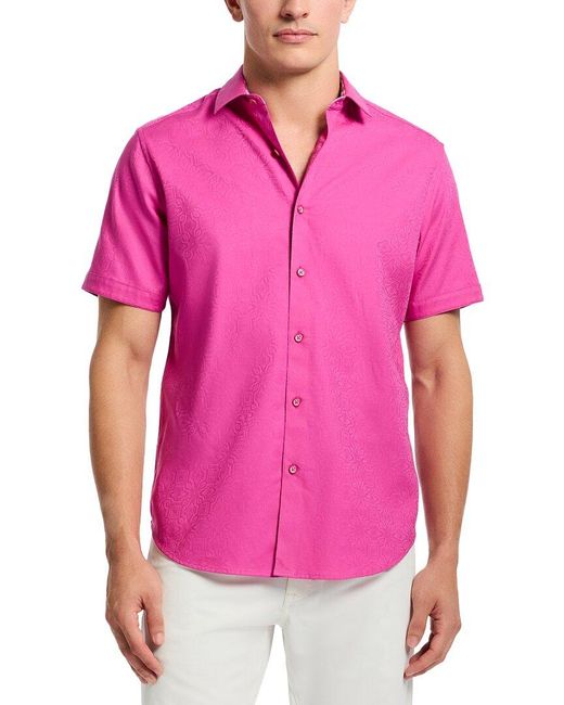 Robert Graham Pink Odyssey Woven Shirt for men
