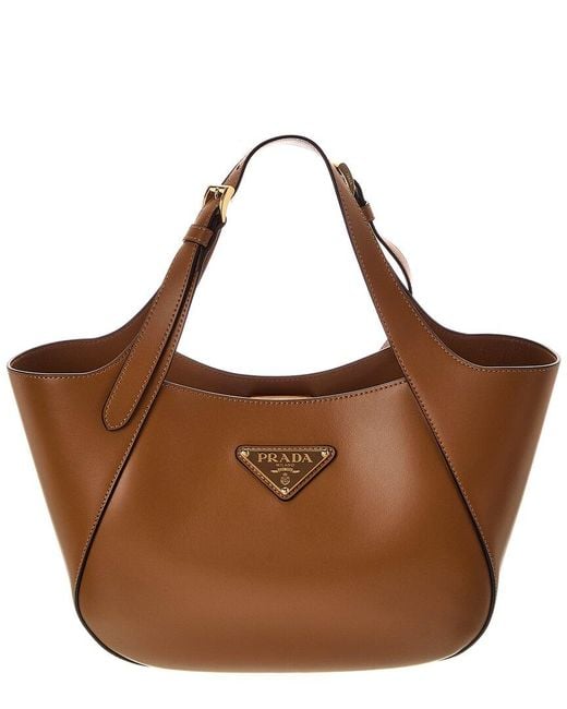 Prada Brown Medium Leather Tote