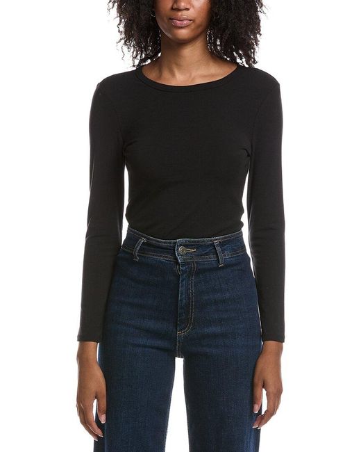 Z Supply Black Second Skin Crewneck Top