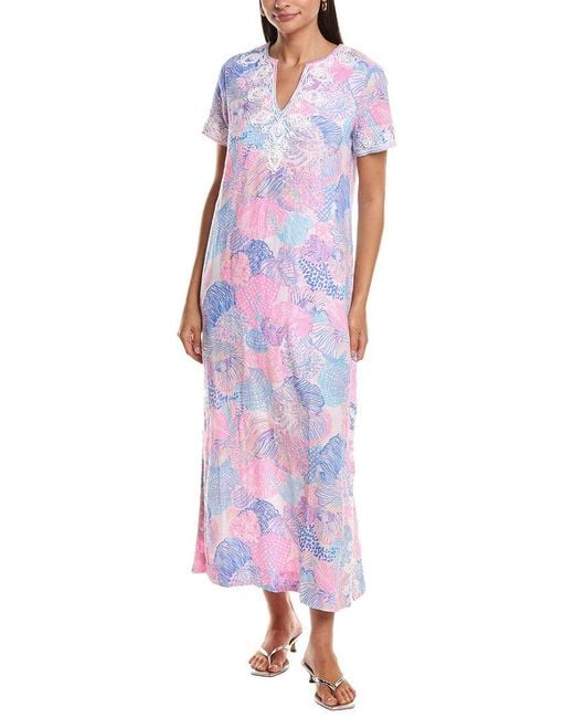 Lilly Pulitzer Purple Ariella Linen Maxi Dress