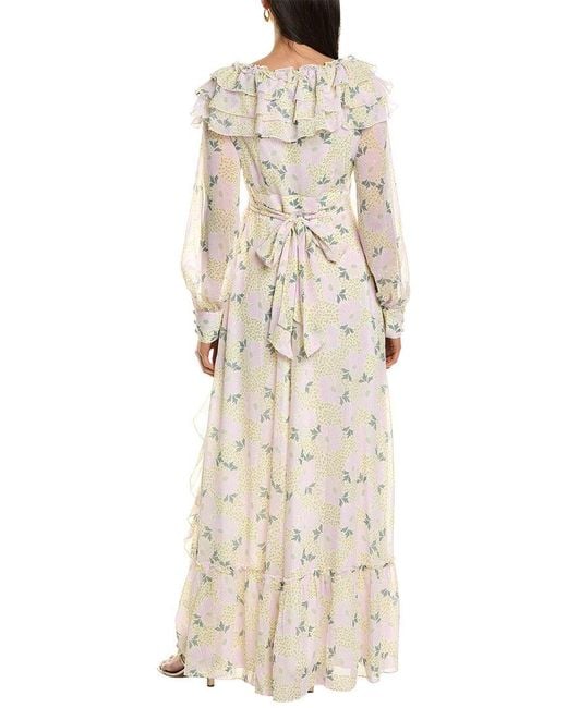 Ted Baker Natural Frilled Maxi Dress