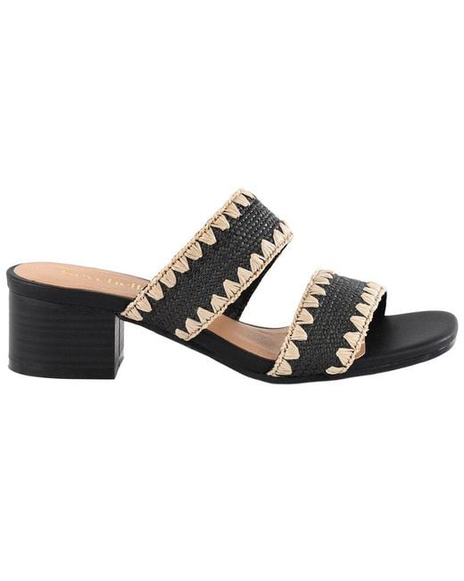Seychelles Black Maui Raffia Heeled Sandal