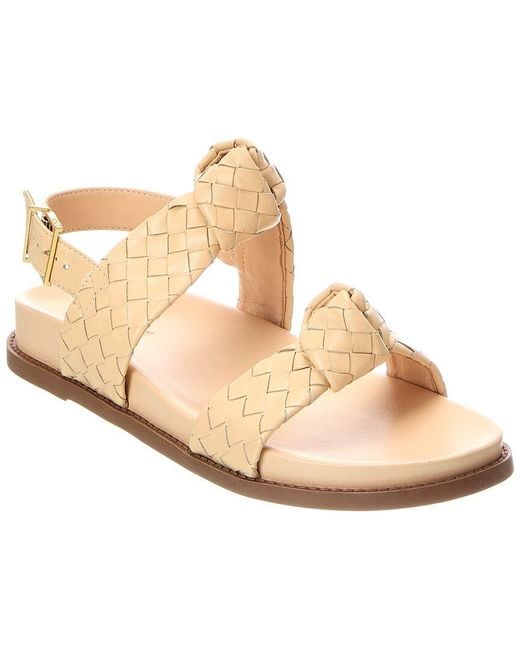 SCHUTZ SHOES Natural Kareena Knot Sporty Leather Sandal