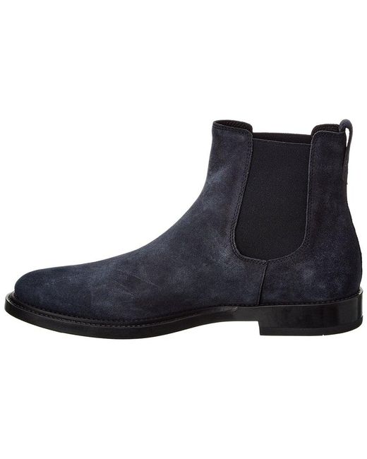 Tod's Blue Suede Bootie for men