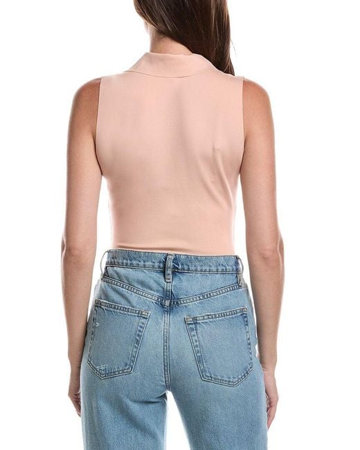 Commando Blue Commando Neo Sleeveless V-Neck Polo Bodysuit