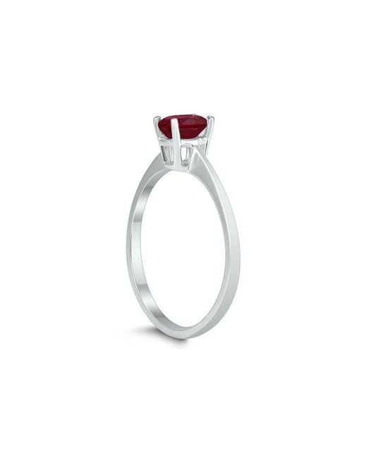 Gem Spark White 14K 0.30 Ct. Tw. Ruby Ring