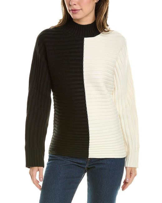 Donna Karan Black Dolman Wool-blend Sweater