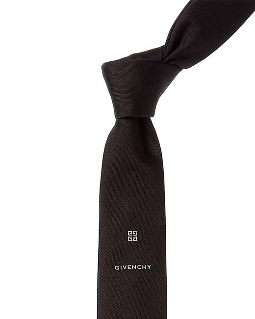 Givenchy Black 4g Jacquard Silk Tie for men