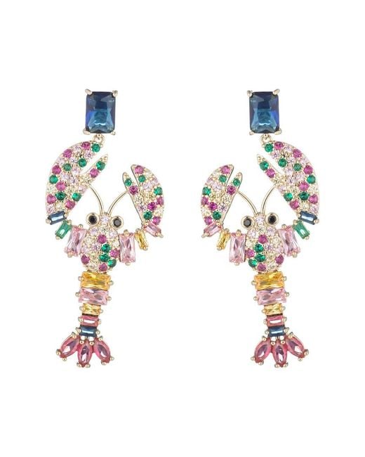Eye Candy LA White The Luxe Collection Drop Earrings