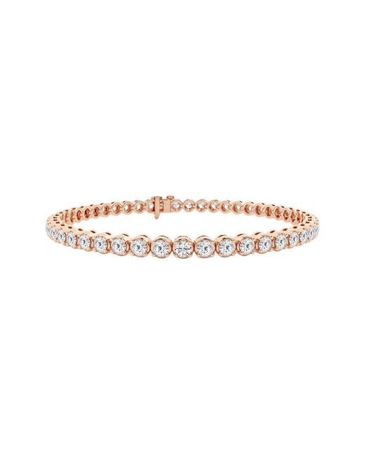 Lab Grown Diamonds White 14K Rose 5.00 Ct. Tw. Lab Grown Diamond Bracelet