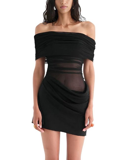 Monique Lagarde Black Solid Mini Dress