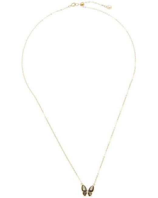 Maitre De Diamant Metallic 18K 0.02 Ct. Tw. Diamond & Pearl Necklace