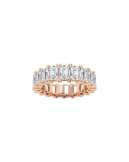 Lab Grown Diamonds White 14K Rose 7.00 Ct. Tw. Lab Grown Diamond Eternity Ring