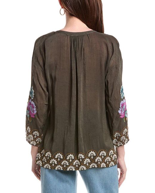 Johnny Was Black Margot Blouse