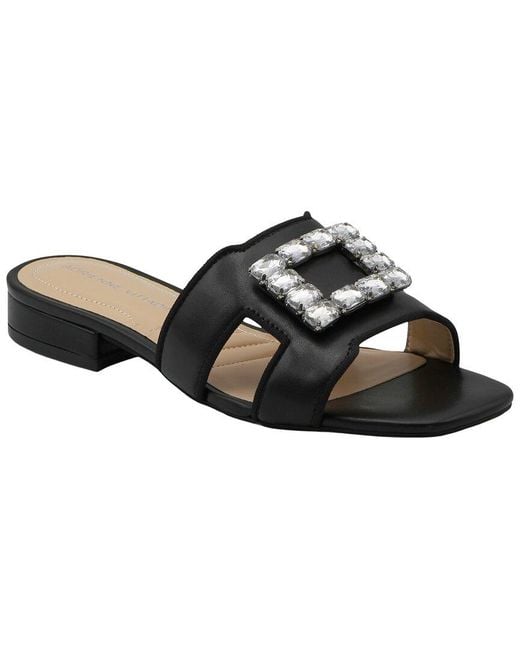 Adrienne Vittadini Black Pierre Sandal