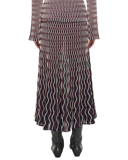 Jonathan Simkhai Red Aliza Midi Skirt
