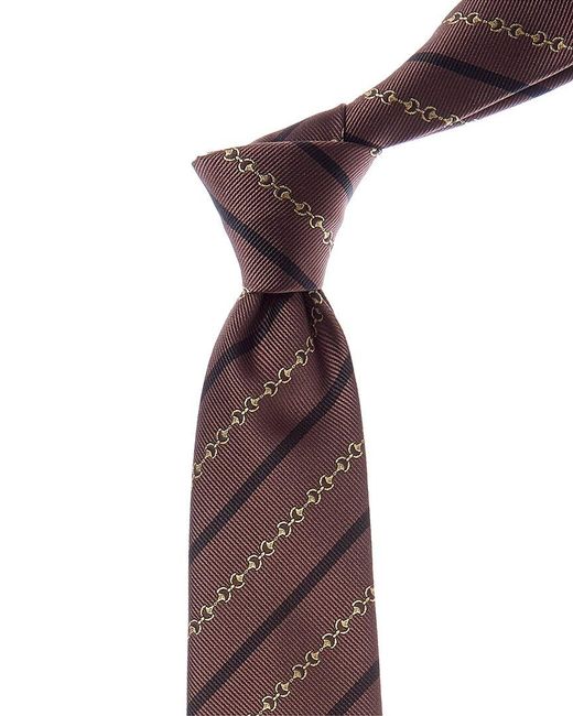 Gucci Purple Bittage Jacquard Silk Tie for men