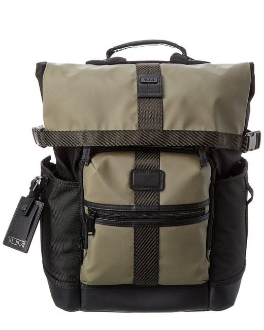 Tumi Black Marshal Roll Top Backpack