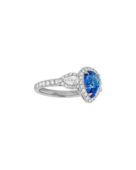Diana M Blue Fine Jewelry Platinum 4.35 Ct. Tw. Diamond & Sapphire Ring