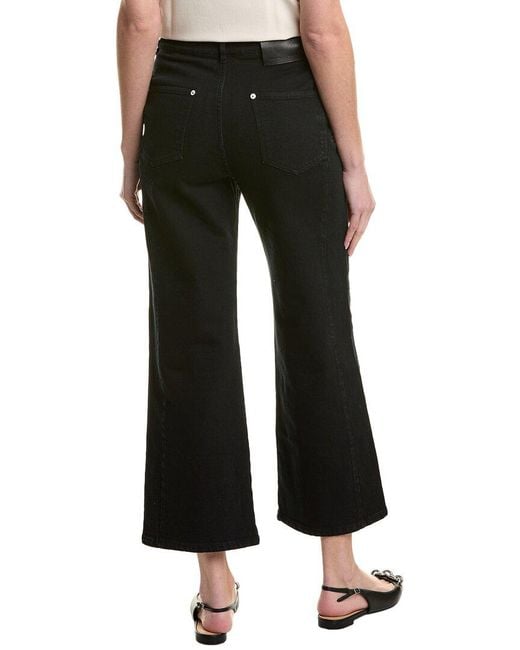 Proenza Schouler Black Sadie Denim Wide Leg Pant