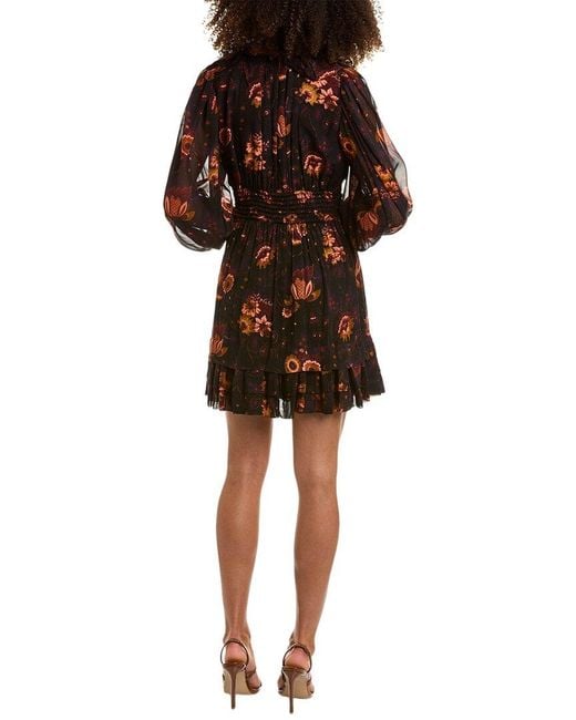 Ulla Johnson Brown Adara Silk Mini Dress
