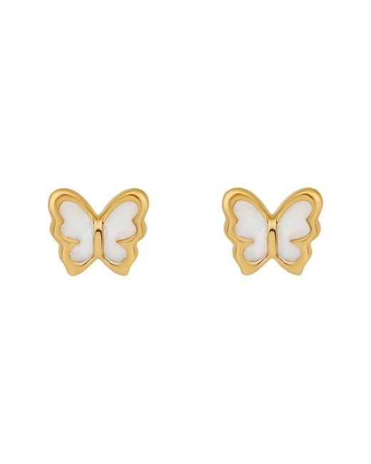 Karma and Luck Metallic Plated Stud Earrings