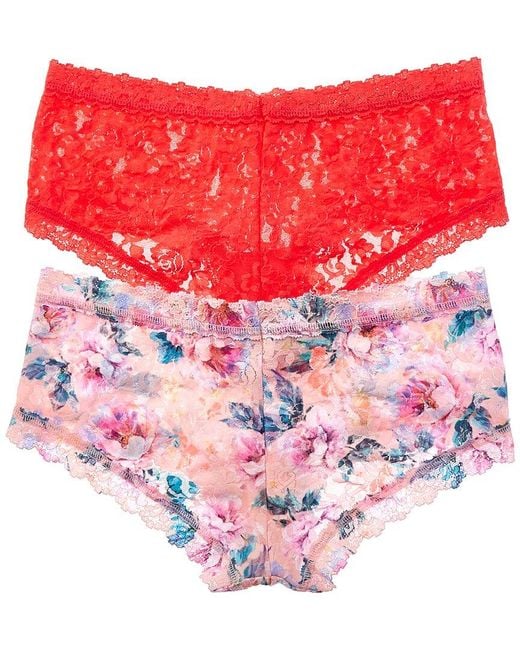 Hanky Panky Red Set Of 2 Printed Boyshort