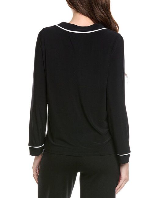 Joseph Ribkoff Black Contrast Trim Top